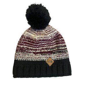 The North Face Anthlers Knitted Bobble Beanie Hat Parlour Purple Unisex Size OS